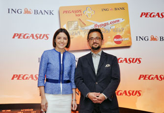 Pinar Abay, CEO, ING Bank Turkey, and Ali Sabanci, <br />Chairman of the Board, Pegasus Airlines 