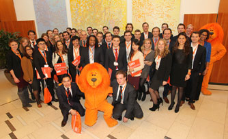 Group photo of 2013 ING Business Course Participants, <br />with ING Lions
