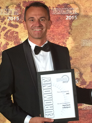 Tibor Bodor, head of Corporate Clients Europe at ING,<br />accepted the awards on behalf of ING Bank.
