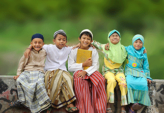 Children at Rimba Raya in Borneo