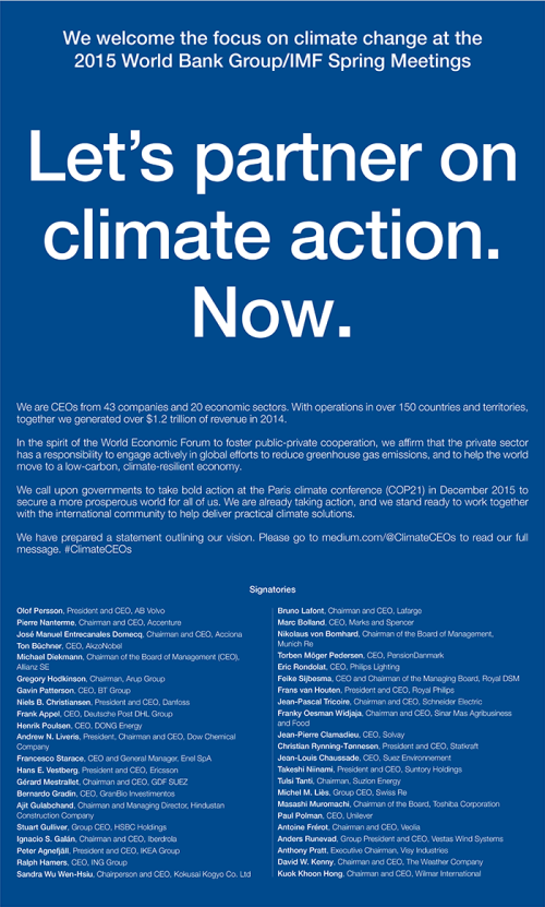 #ClimateCEOs