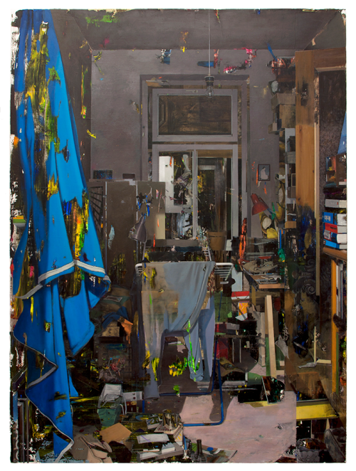 Carlos Sagrera (1987)<br /><em>Stacking II</em>, 2018<br />190 x 140 cm<br />Acrylic on canvas