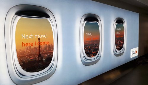 The concept design for the air bridges’ inside look. Like you’re already at your next step.