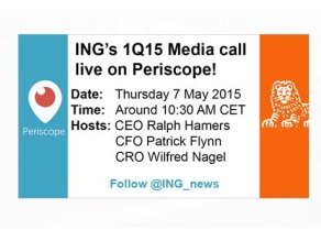 1Q2015 Media conference call will be broadcast on Periscope