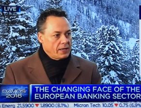 Ralph Hamers talking about trends in banking sector at CNBC in Davos
