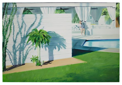 Caroline Walker (1982) <br><em>Sunshine Court</em> <br>2016 <br>Oil on canvas