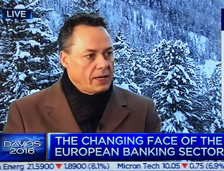 Ralph Hamers talking about trends in banking sector at CNBC in Davos