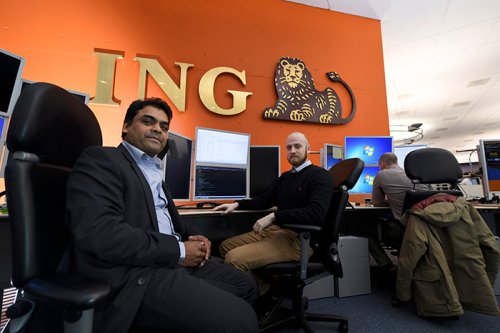 Arne Hollum (right) was writing his thesis when Kandhai made him an offer to work on a project for ING.